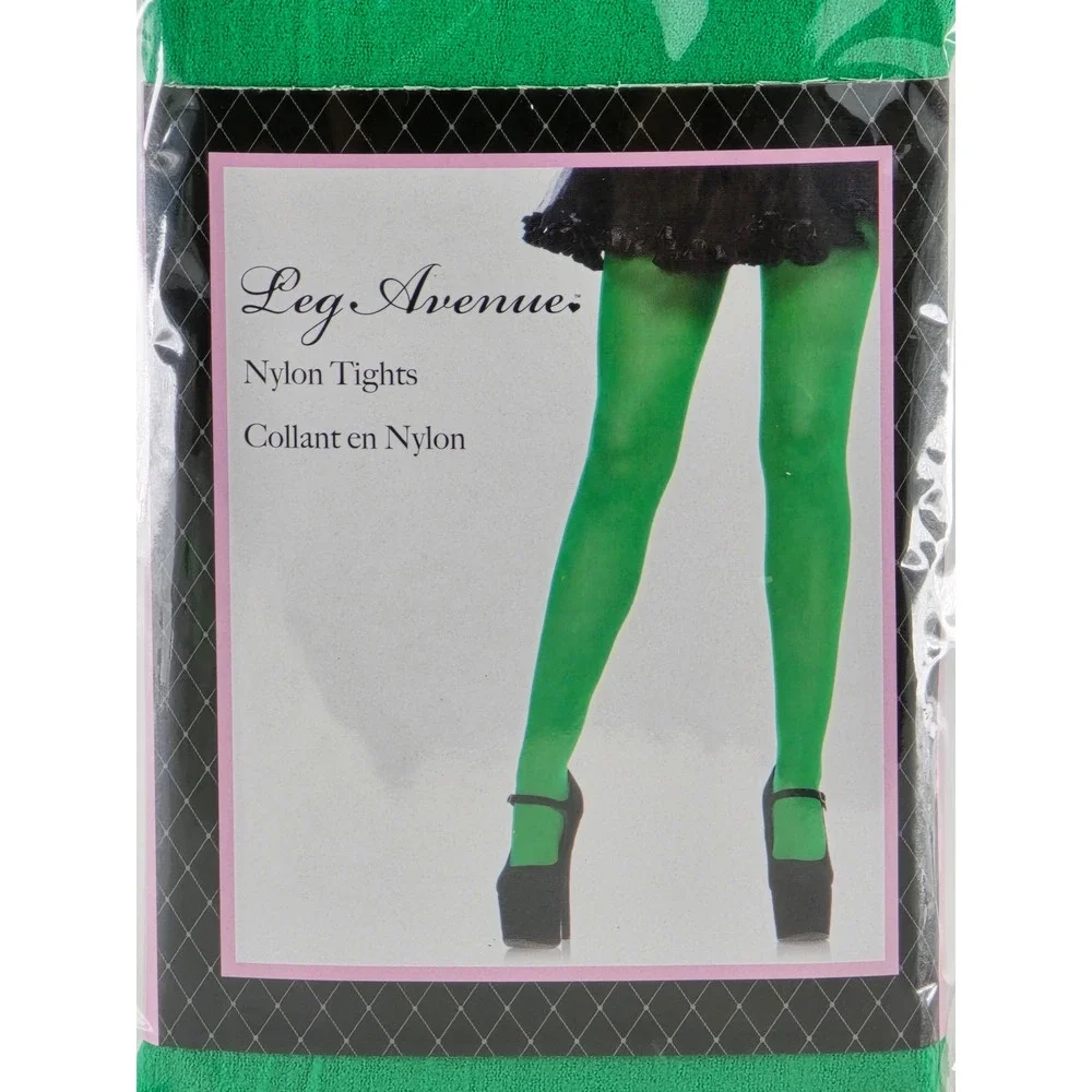 Leg Avenue Nylon Tights Womens One Size Green 70 Denier 7300 - New